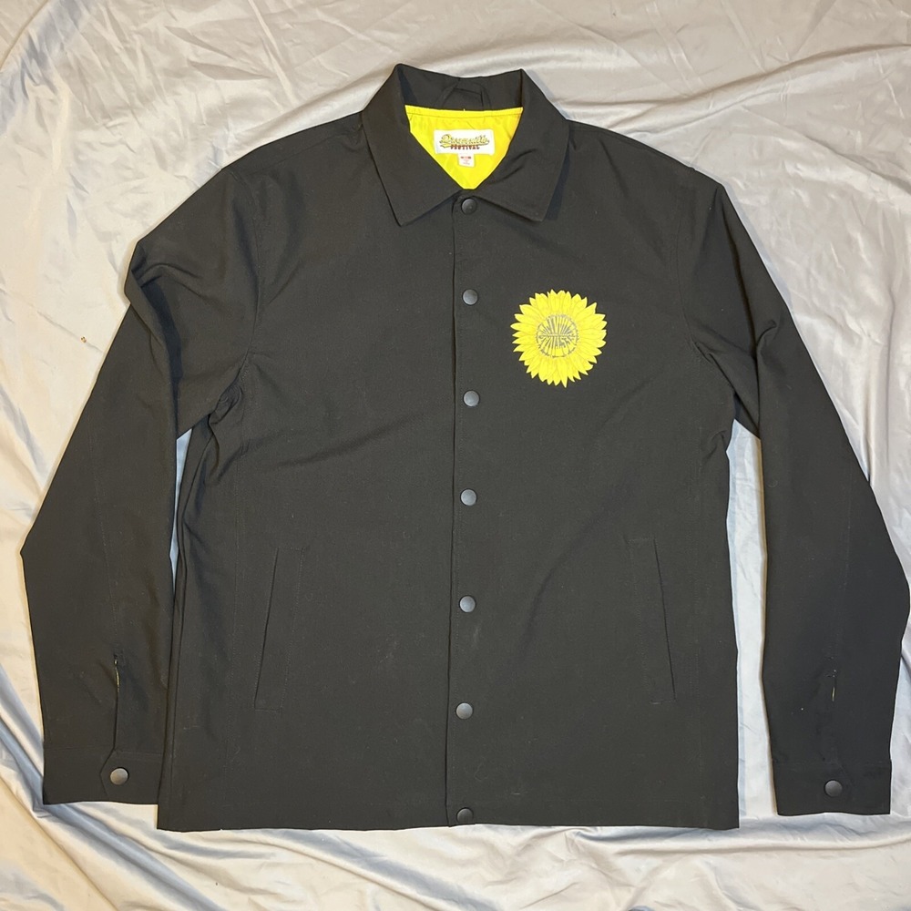 Dreamville Festival Coaches Jacket Black and Yellow size Medium M